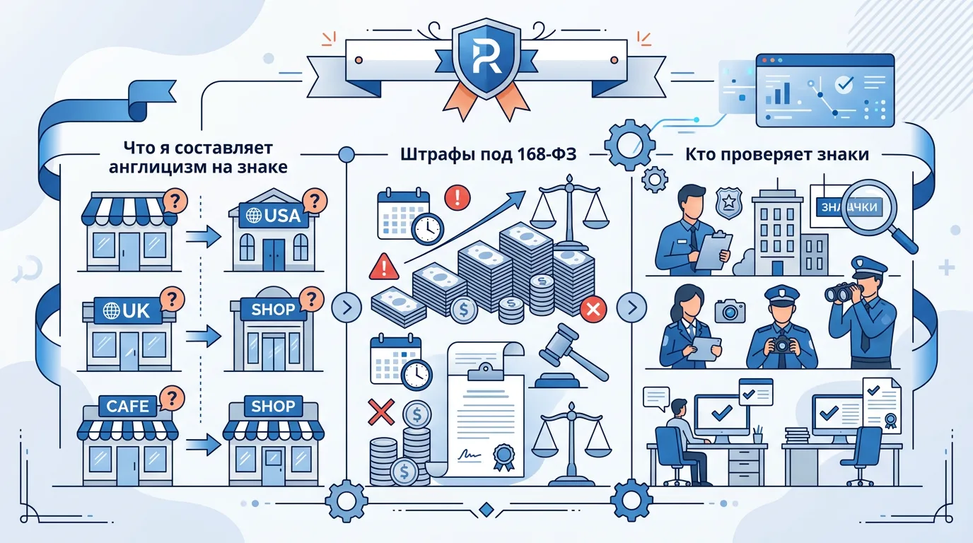 Англицизмы на вывесках: какие штрафы грозят