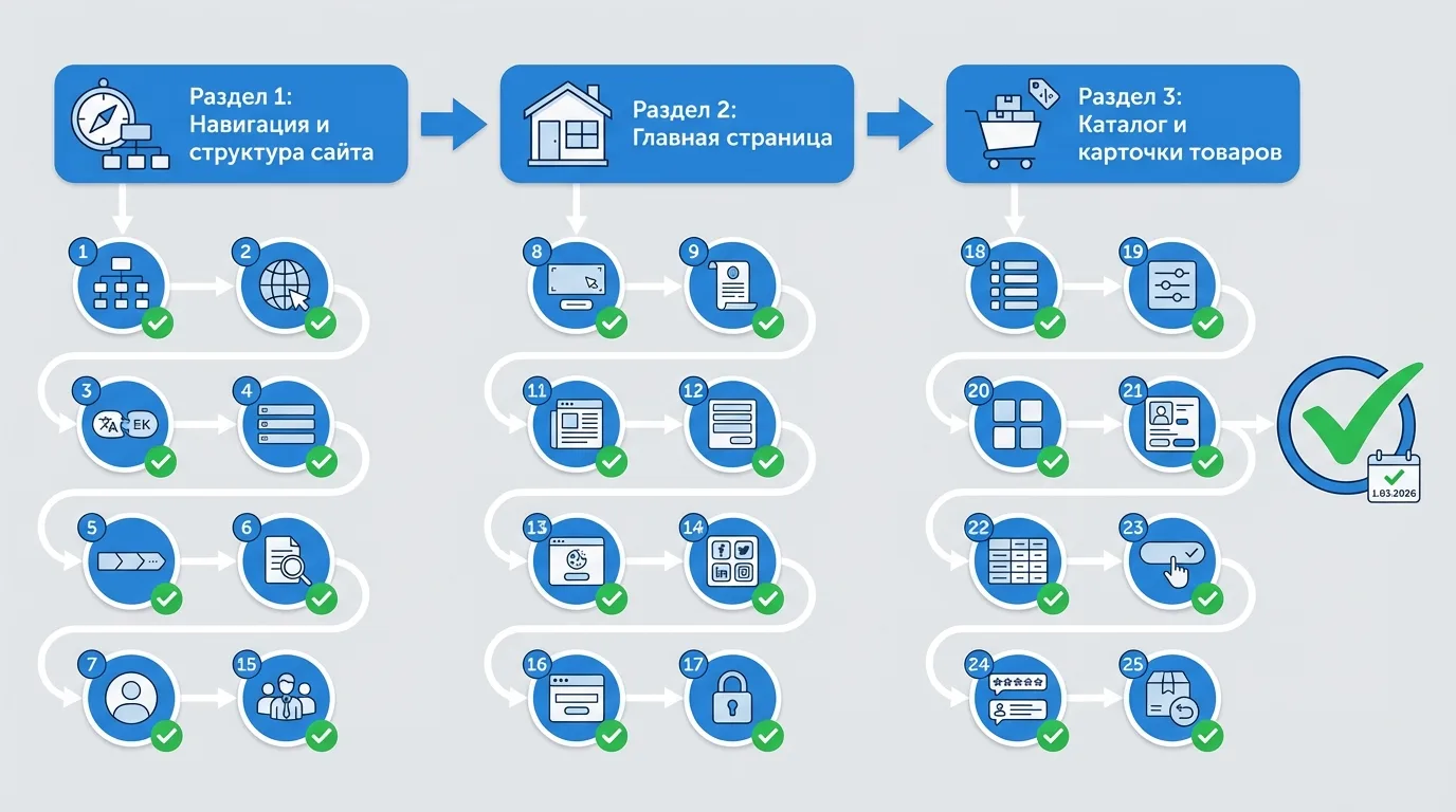 Чек-лист проверки сайта перед 1 марта 2026