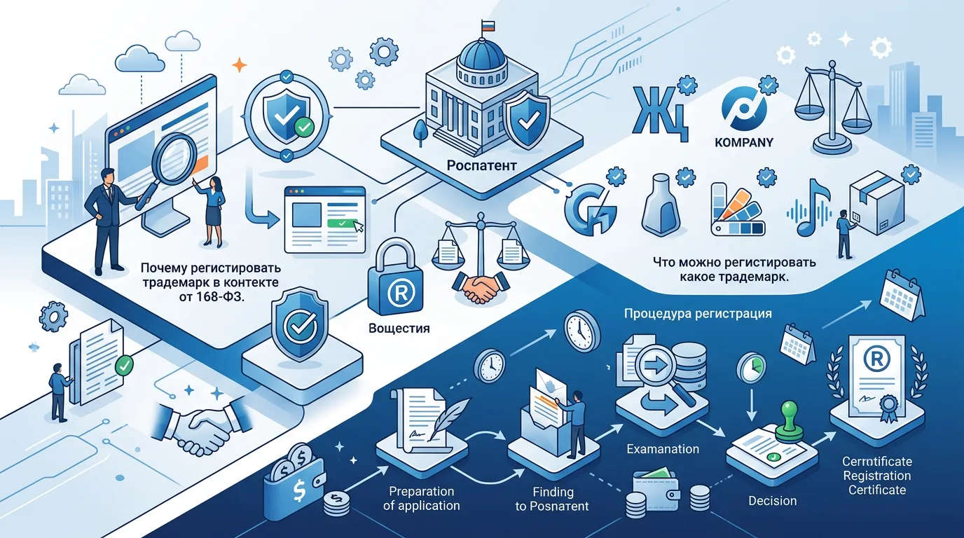 Роспатент — регистрация товарного знака и 168-ФЗ