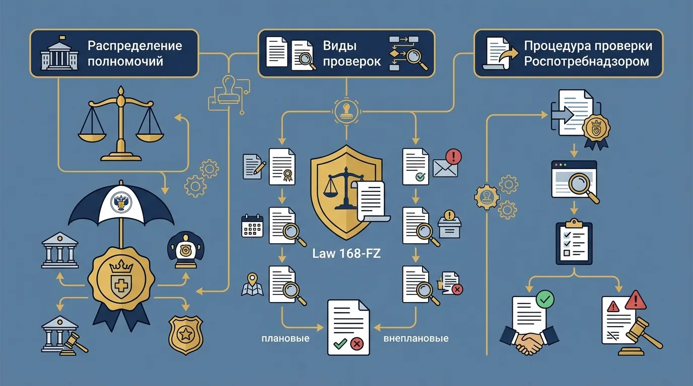 Кто контролирует соблюдение 168-ФЗ — Роспотребнадзор и другие органы