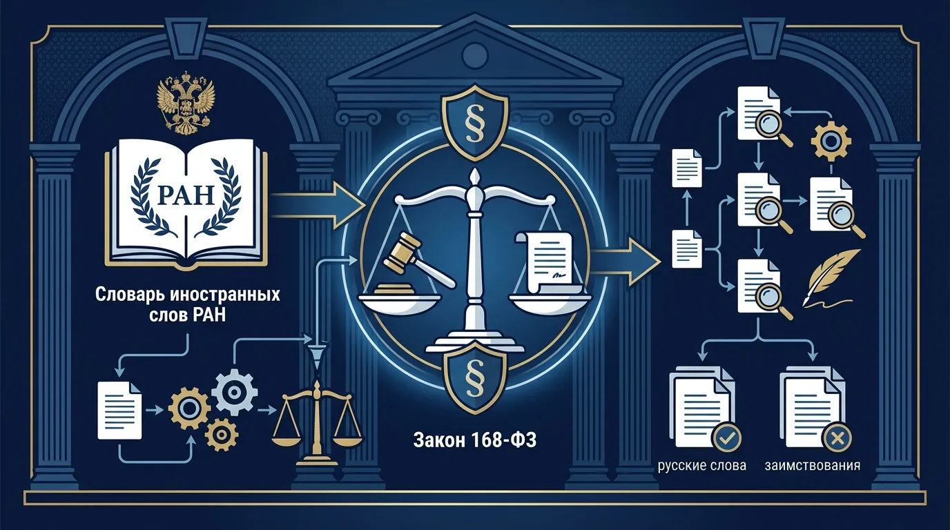 Словарь иностранных слов РАН — роль в законе 168-ФЗ